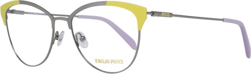EMILIO PUCCI Zilveren Metalen Optische Monturen voor Vrouwen Multicolor Dames