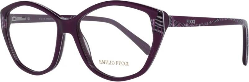EMILIO PUCCI Paarse Dames Optische Monturen met Veerscharnieren Purple Dames