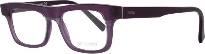 EMILIO PUCCI Paarse Dames Optische Monturen Volledig Omrand Ontwerp Purple Dames