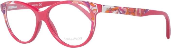 EMILIO PUCCI Rode Ovale Dames Optische Monturen Stijlvol Red Dames