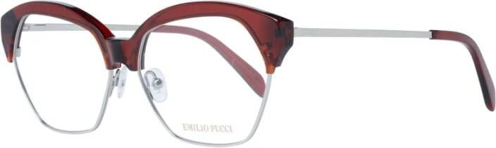 EMILIO PUCCI Rode Butterfly Optische Monturen met Kunststof Lenzen Red Dames