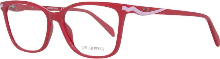 EMILIO PUCCI Rode Plastic Optische Brillen voor Vrouwen Red Dames