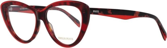 EMILIO PUCCI Rode Butterfly Optische Frames met Hoes Red Dames