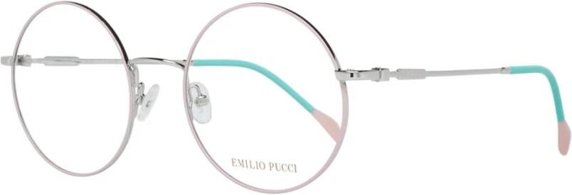 EMILIO PUCCI Stijlvolle zilveren metalen optische monturen Pink Dames