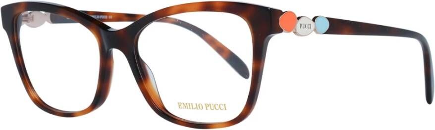 EMILIO PUCCI Bruine Cat Eye Optische Monturen Brown Dames