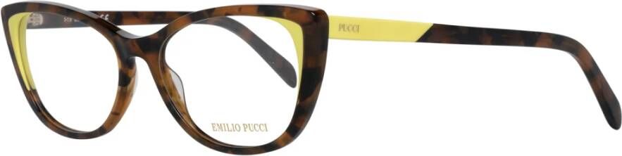 EMILIO PUCCI Bruine Cat Eye Dames Optische Brillen Brown Dames