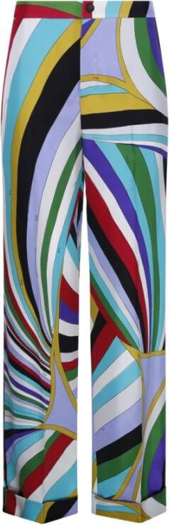EMILIO PUCCI Viola Verde Broek Meerkleurig Dames