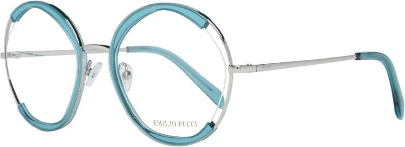 EMILIO PUCCI Stijlvolle Turquoise Dames Optische Monturen Blue Dames