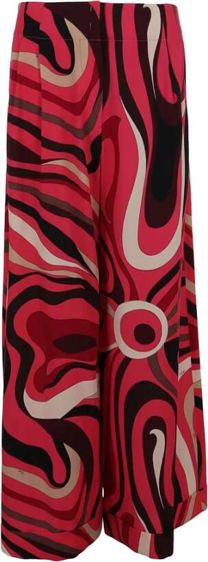 EMILIO PUCCI Wide Trousers Rood Dames