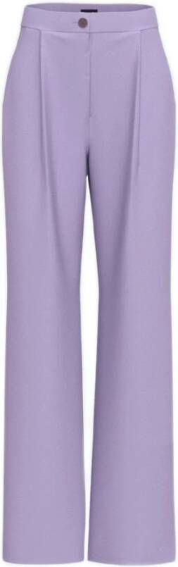 Emme DI Marella Straight Trousers Paars Dames