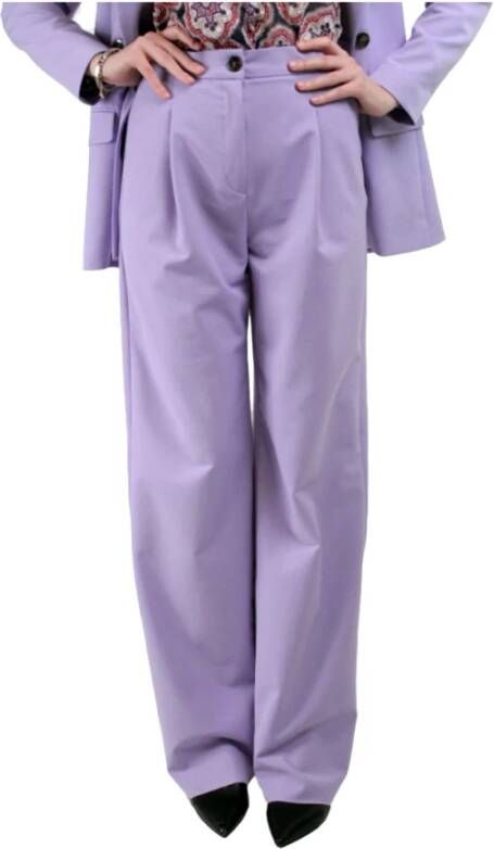 Emme DI Marella Straight Trousers Purple Dames