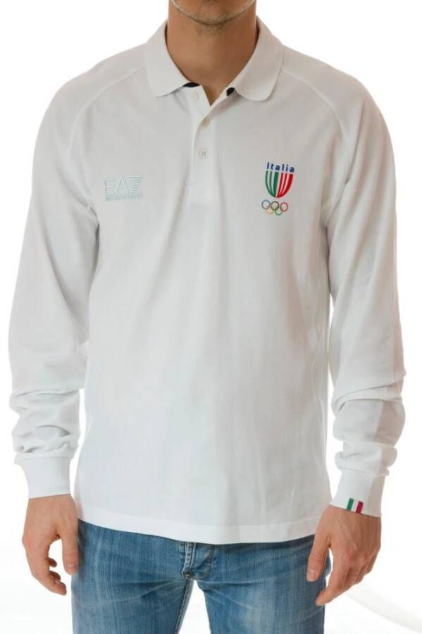 Emporio Armani Heren Polo Shirt van Hoge Kwaliteit Stijl 2734052A907Bianco White Heren