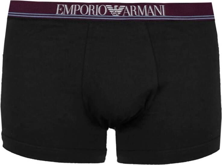 Emporio Armani 3-Pack Boxershorts met elastische tailleband Black Heren
