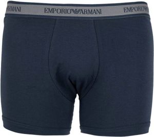 Emporio Armani 3-Pack Boxershorts met Logo Tailleband Zwart Heren