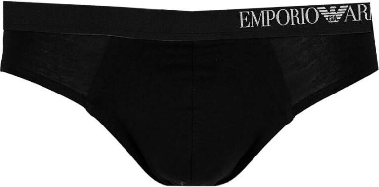 Emporio Armani 3-Pack Elastische Taille Boxershorts Zwart Heren