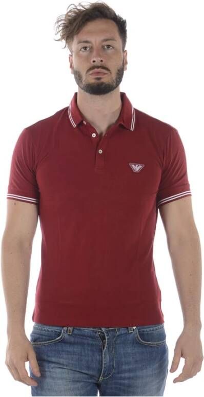 Emporio Armani 3Z1F681Jptzrosso Polo Shirt Rood Heren