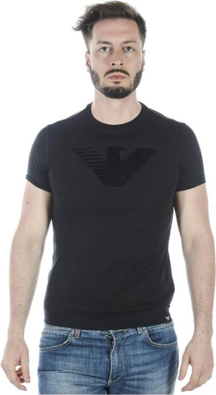 Emporio Armani Upgrade je casual garderobe met 3Z1T651Jprznero T-shirts Black Heren
