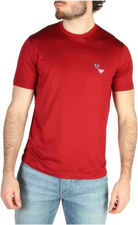 Emporio Armani Rood Crew Neck Slim Fit T-Shirt Red Heren