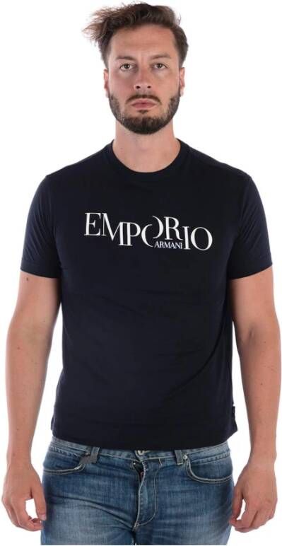 Emporio Armani Casual Sweatshirt voor Mannen Blue Heren