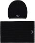 Emporio Armani Luxe Zwart Grijs Beanie+Scarf Set met Logo Black Heren - Thumbnail 6