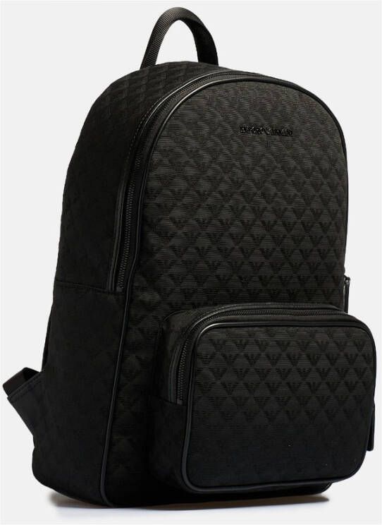 Emporio Armani Backpack With Logo Zwart Unisex