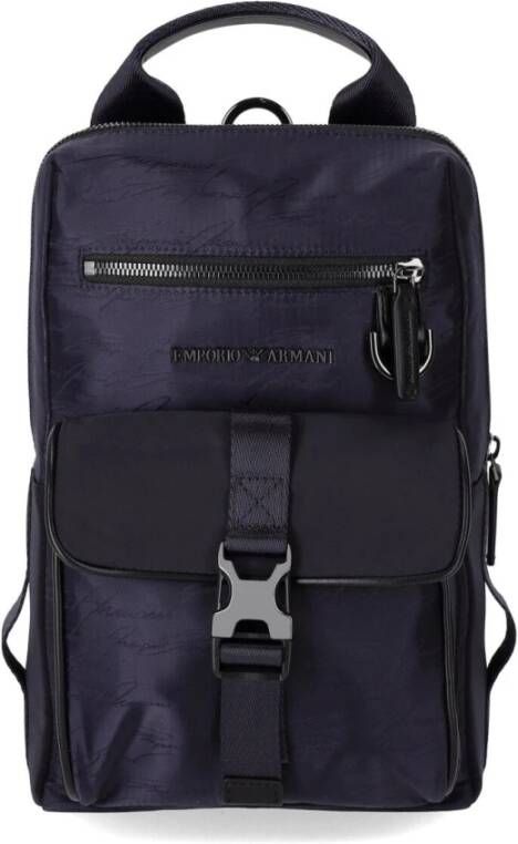 Emporio Armani Backpacks Blauw Heren
