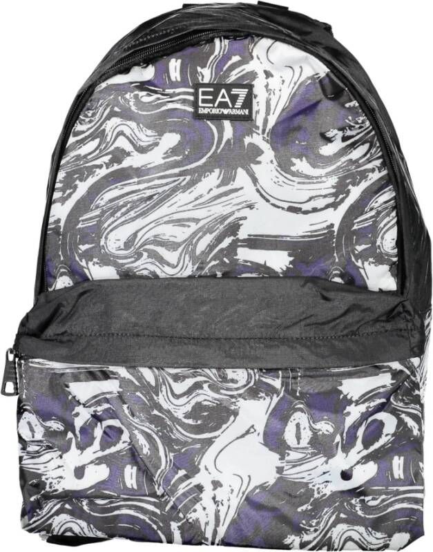 Emporio Ar i Zwarte Polyamide Rugzak met Logo Multicolor