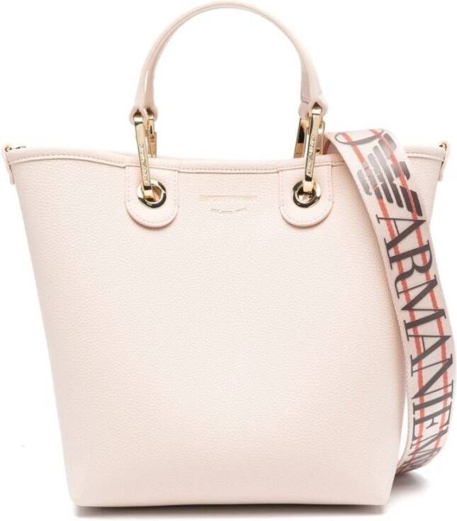 Emporio Ar i My EA Shape Verticale Schoudertas Beige