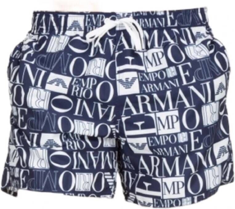 Emporio Armani Beachwear Blauw Heren