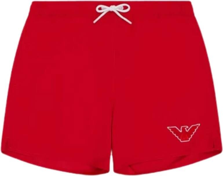 Emporio Armani Hydroafstotende Shorts met Adelaarslogo Red Heren