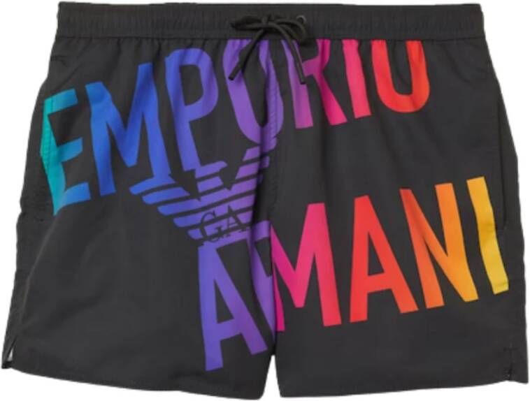 Emporio Armani Zwarte zee kleding voor mannen Black Heren