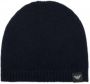 Emporio Armani Beanie Hoed voor stijlvolle uitstraling Blue Heren - Thumbnail 1