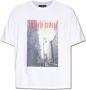 Emporio Armani T-shirt van viscosemix met motiefprint - Thumbnail 1