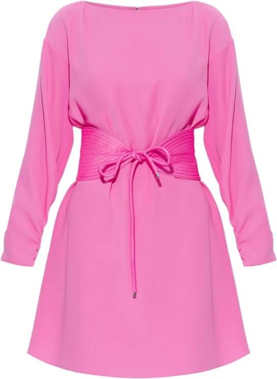 Emporio Armani Belted dress Roze Dames