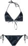 Emporio Armani Blauwe Bikini met Wit Logo Blue Dames - Thumbnail 1