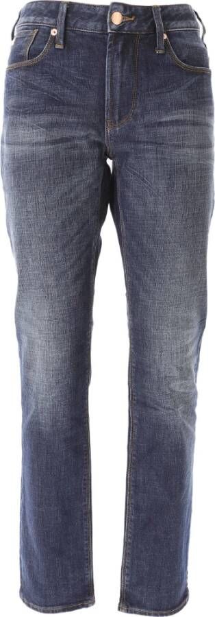Emporio Armani Blauwe Jeans van Armani Blauw Heren