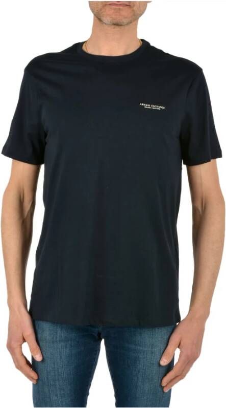 Armani Exchange Stijlvol Katoenen T-Shirt voor Mannen Black Heren