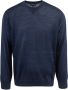 Emporio Armani Blauwe Sweaters met Geribbelde Manchetten en Kraag Blauw Heren - Thumbnail 2