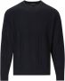 Emporio Armani Blauwe Sweaters met Lange Mouwen en Crewneck Blauw Heren - Thumbnail 1