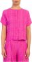 Emporio Armani Retro Geknoopte Damesblouse Pink Dames - Thumbnail 3