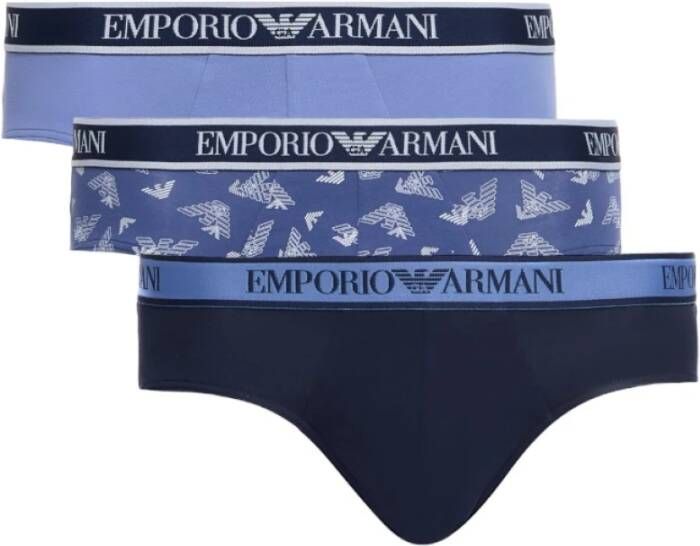 Emporio Armani Bottoms Blauw Heren