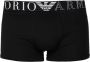 Emporio Armani Boxershorts van hoogwaardig katoen met elastische tailleband Zwart Heren - Thumbnail 1