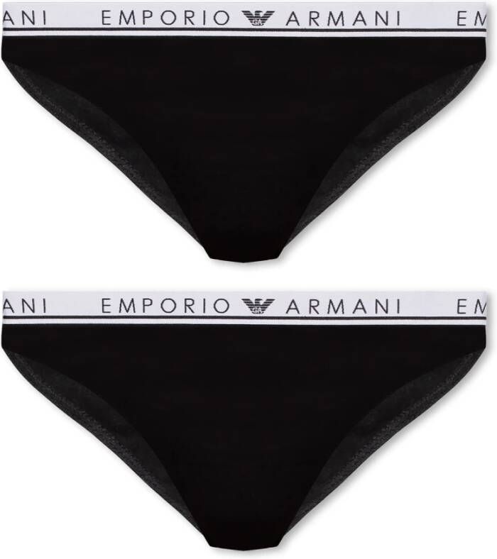 Emporio Armani Briefs 2-pack Zwart Dames