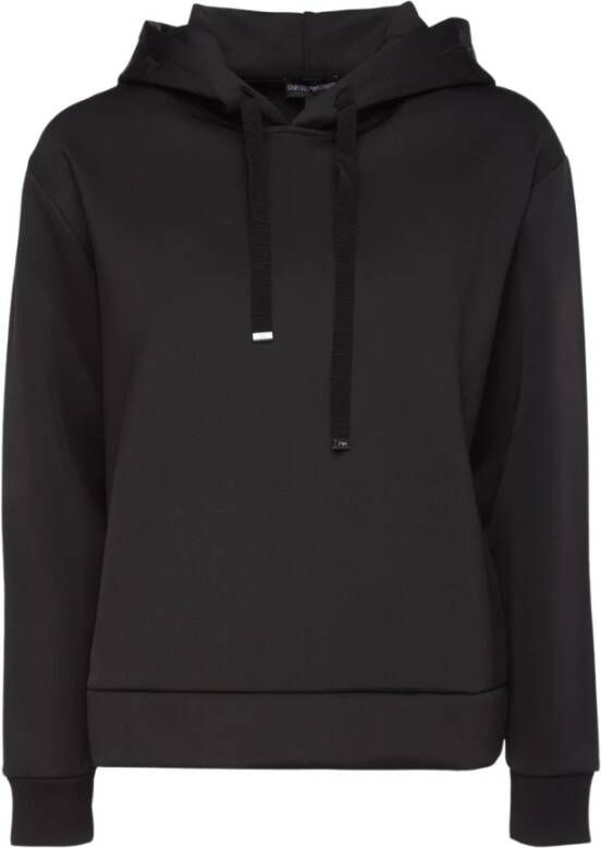 Emporio Armani Verstelbare hoodie Black Dames