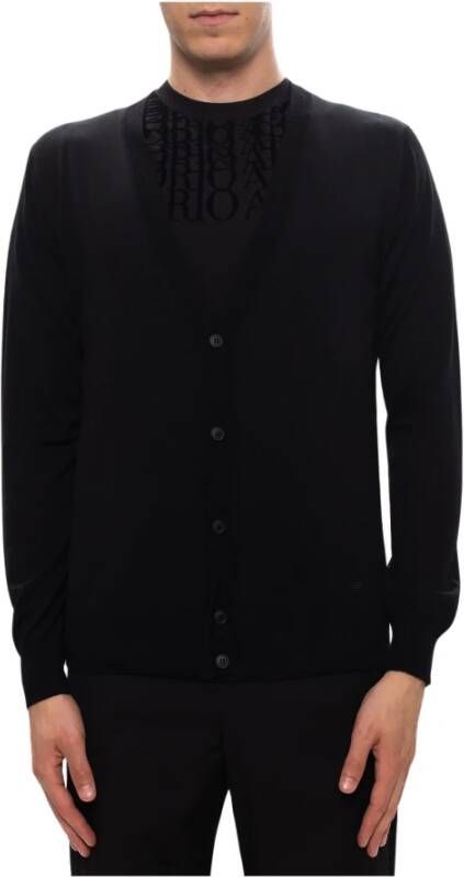 Emporio Armani Wollen Vest Black Heren