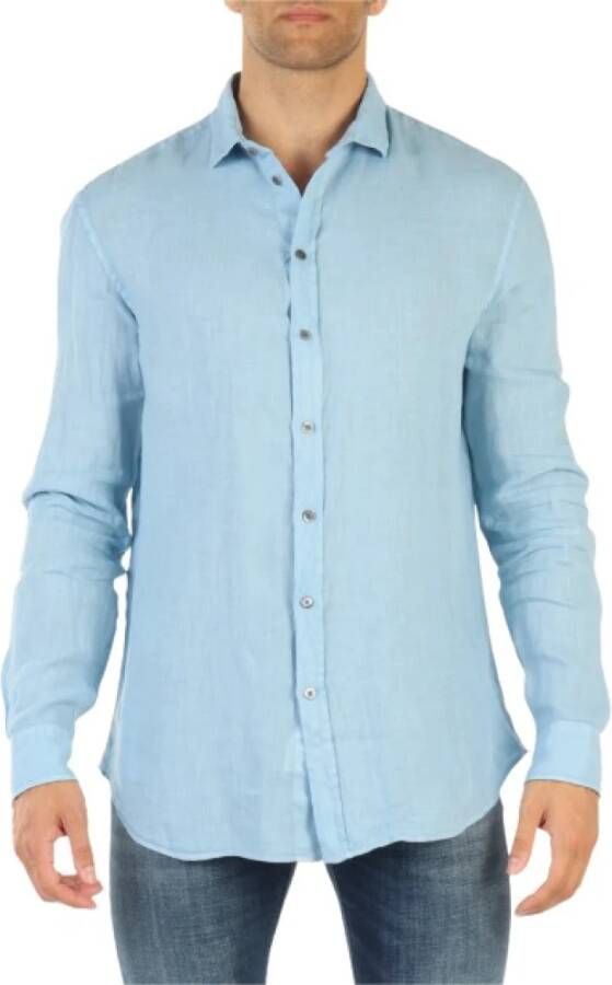Emporio Armani Casual overhemd Blauw Heren