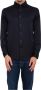 Emporio Armani Navy Blauwe Overhemd met Knoopsluiting Blue Heren - Thumbnail 1