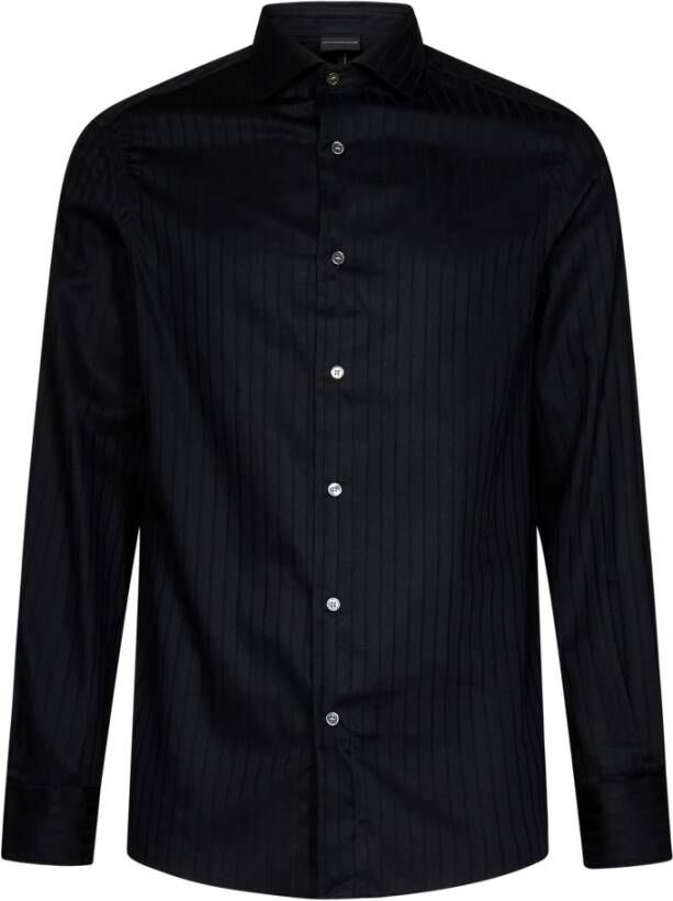 Emporio Armani Casual Shirts Zwart Heren