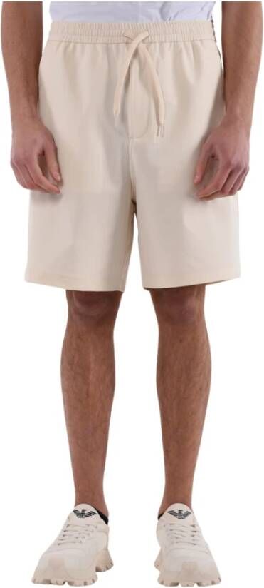 Emporio Armani Ivory Bermuda Shorts White Heren