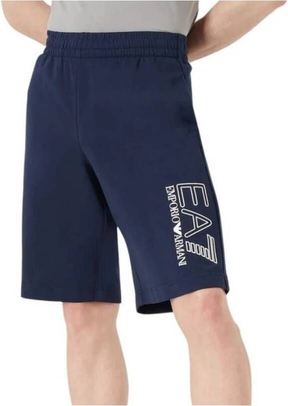 Emporio Armani Casual Shorts Blauw Heren